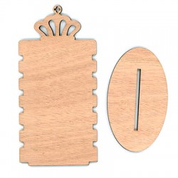 Présentoir pour bracelets en Bois avec couronne 180x90mm