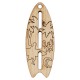 Wooden Pendant Surf Board "SURF UP" 60x22mm