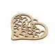 Pendentif en bois en Forme de cœur « Στην Καλύτερη Δασκάλα » 71 x 80 mm