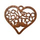 Ciondolo in Legno a Forma di Cuore Στον Καλύτερο Παππού 71X80 mm