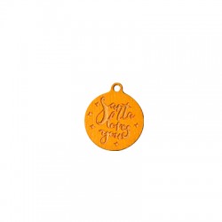 Pendentif en bois « Santa Loves you » 25 mm