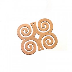 Pendentif en bois Rectangulaire 60 x 50 mm