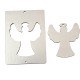 Wooden Pendant Tag with Angel 59x80mm (2pcs/Set)
