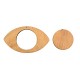 Colgante de Madera Ojo 99x58mm (2uds/Set)