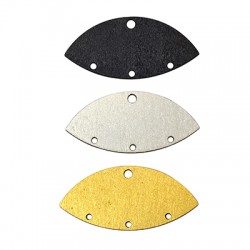 Pendentif Ovale en bois avec 4 Trous 48 x 22 mm