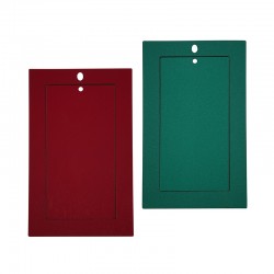 Pendentif en bois Rectangulaire avec Cadre 78 x 130 mm (2 Pièces/Set)