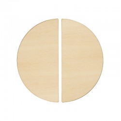 Base en bois Demi-Cercle 100 x 50 mm