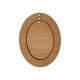 Wooden Pendant Oval Frame 85x110mm (2psc/Set)