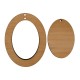 Ciondolo Ovale in Legno 85X110 mm (2 Pezzi/Set)