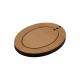 Ciondolo Ovale in Legno 85X110 mm (2 Pezzi/Set)