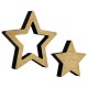 Wooden Deco Star 124x130mm 2pcs/Set