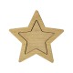 Estrella Decorativa de Madera 124 x 130 mm 2 Unidades/Juego