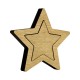 Estrella Decorativa de Madera 124 x 130 mm 2 Unidades/Juego