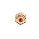 Pendentif en bois Hexagonal « Μάρτης » 15 x 17 mm Œil Émaillé