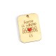 Colgante de Madera con corazon esmaltado 45x34mm