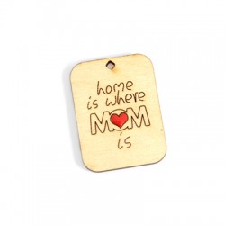 Wooden Pendant 43x54mm