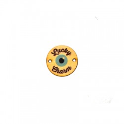 Connecteur rond en bois « Charm » avec œil Maléfique 20 mm