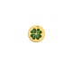 Pendentif rond en bois « LUCK » avec Trèfle à Quatre Feuilles 30 mm