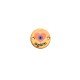 Connecteur rond en bois « Αγάπη » avec cœur et œil Maléfique 18 mm