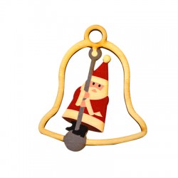 Pendentif en bois 82 x 68 mm