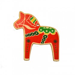 Colgante de Madera Caballo de Navidad 88x91mm