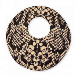 Pendentif rond en bois Peint 60 mm