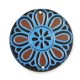 Pendentif en bois Peint Fleur 50 mm