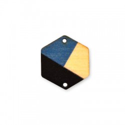 Connecteur en bois Peint Hexagonal 28 x 25 mm