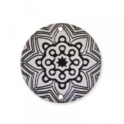 Ciondolo in Legno Dipinto 40 mm