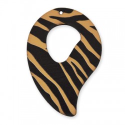 Pendentif en bois Peint 43 x 63 mm