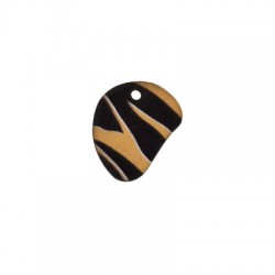 Breloque en bois Peint 17 x 22 mm