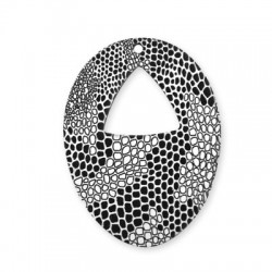 Pendentif Ovale en bois Peint 52 x 69 mm