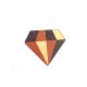 Diamante de madera pintada 46x40mm