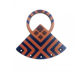 Pendentif en bois Irrégulier 64 x 65 mm