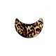 Pendentif en bois Demi-Lune Imprimé Animal 29 x 21 mm