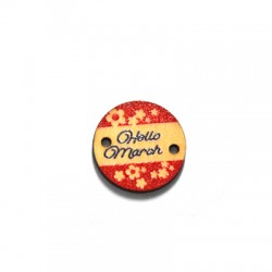 Connecteur rond en bois « Hello March » 20 mm