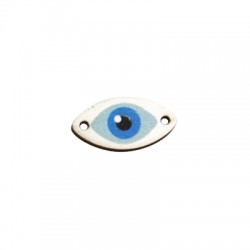 Connecteur Ovale en bois « œil de mars » 25 x 13 mm