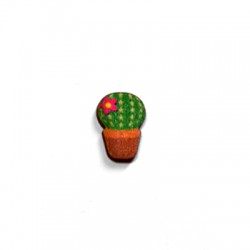 Cactus Peint en bois 11 x 15 mm