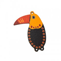 Pendentif en bois Toucan 42 x 55 mm