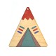 Pendentif en bois Tente Indienne 65 x 70 mm