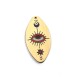 Pendentif Ovale en bois avec œil 32 x 60 mm