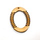 Pendentif Ovale en bois 47 x 60 mm
