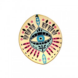 Pendentif en bois œil 49 x 60 mm