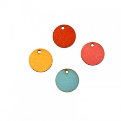 Breloque Ronde en bois 16 mm
