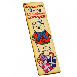 Marque-Page ours en bois 40 x 150 mm