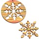 Wooden Pendant Round with Snowflake 75mm & 60mm (2pcs/Set)