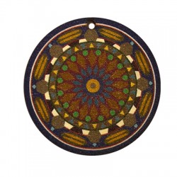 Pendentif rond en bois 45 mm
