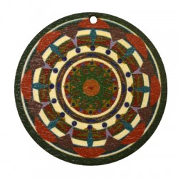 Pendentif rond en bois 50 mm
