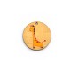 Pendentif rond en bois Girafe 35 mm