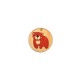 Wooden Pendant Round Bear 35mm